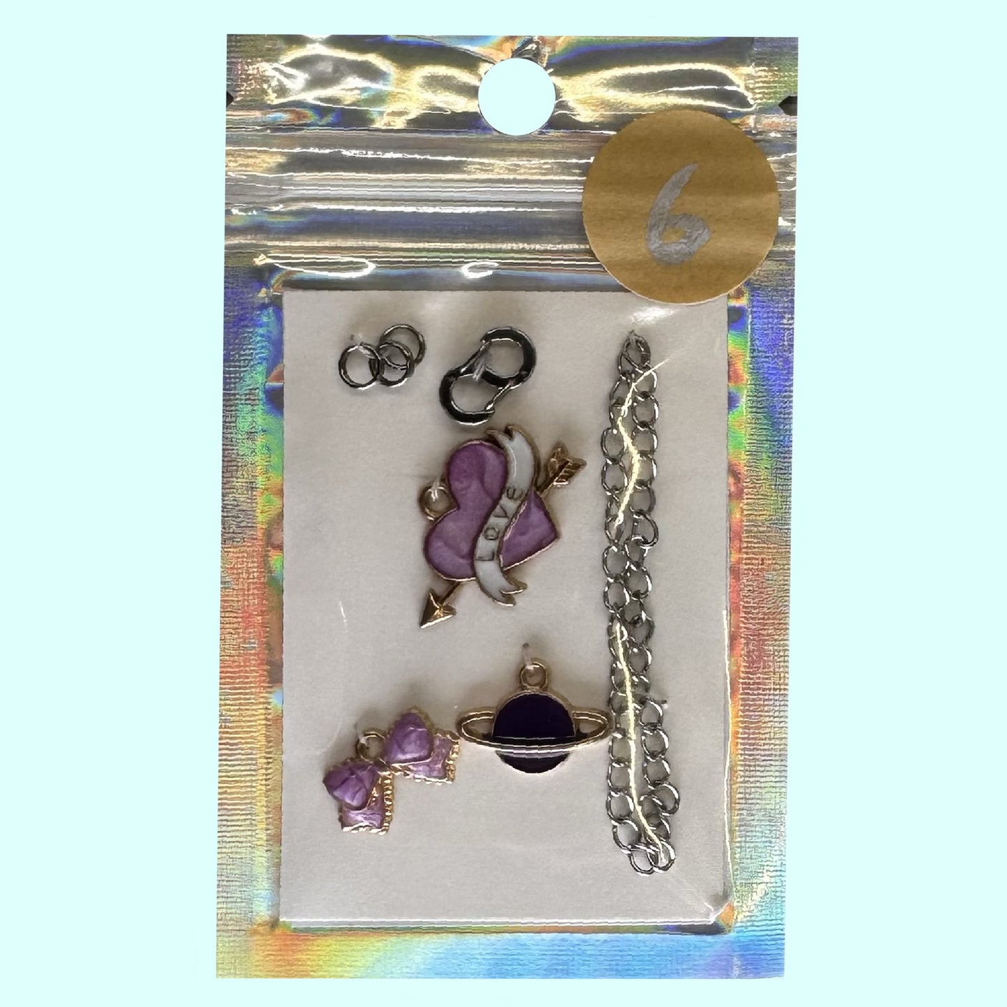 Reißverschluss-Schmuck lila