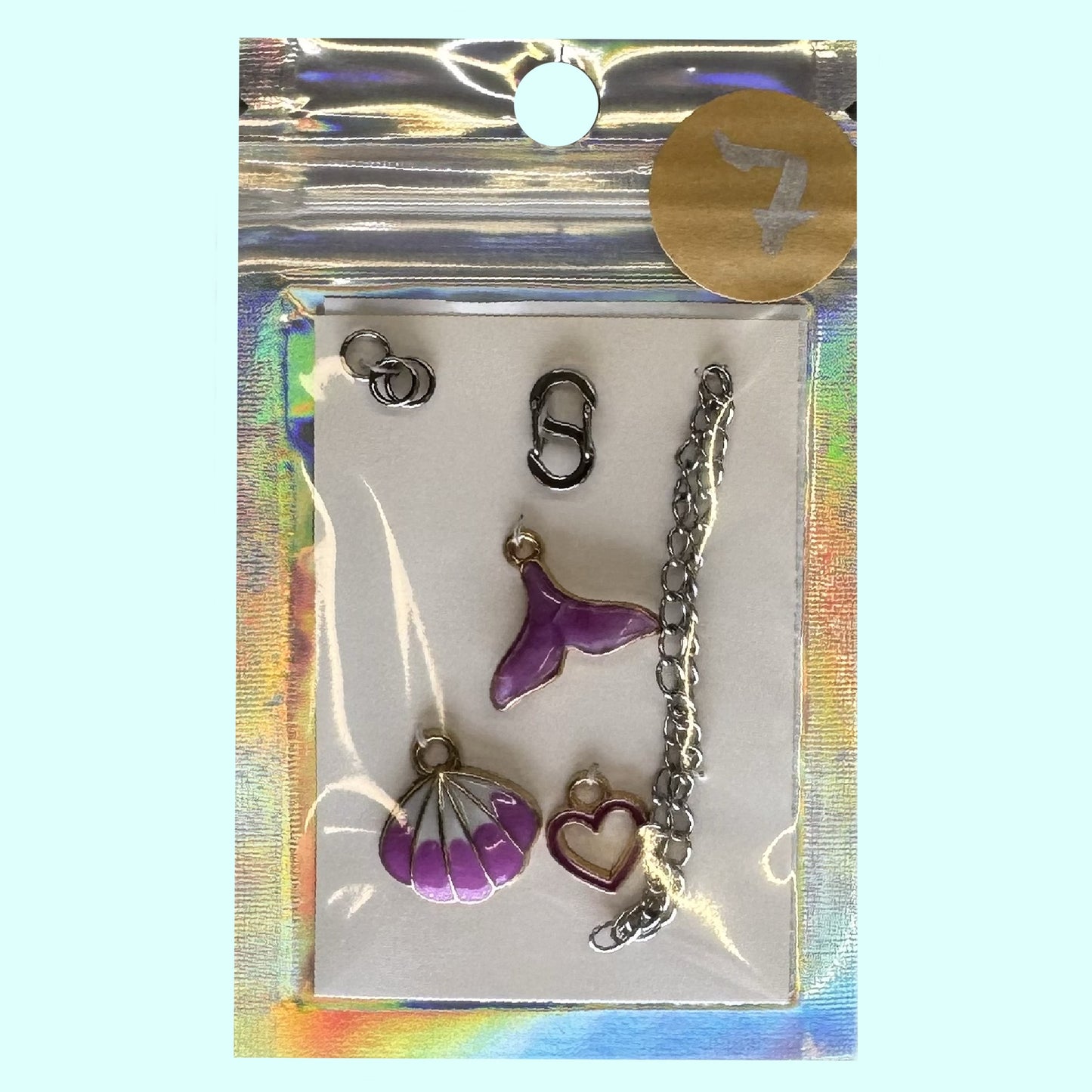 Reißverschluss-Schmuck lila