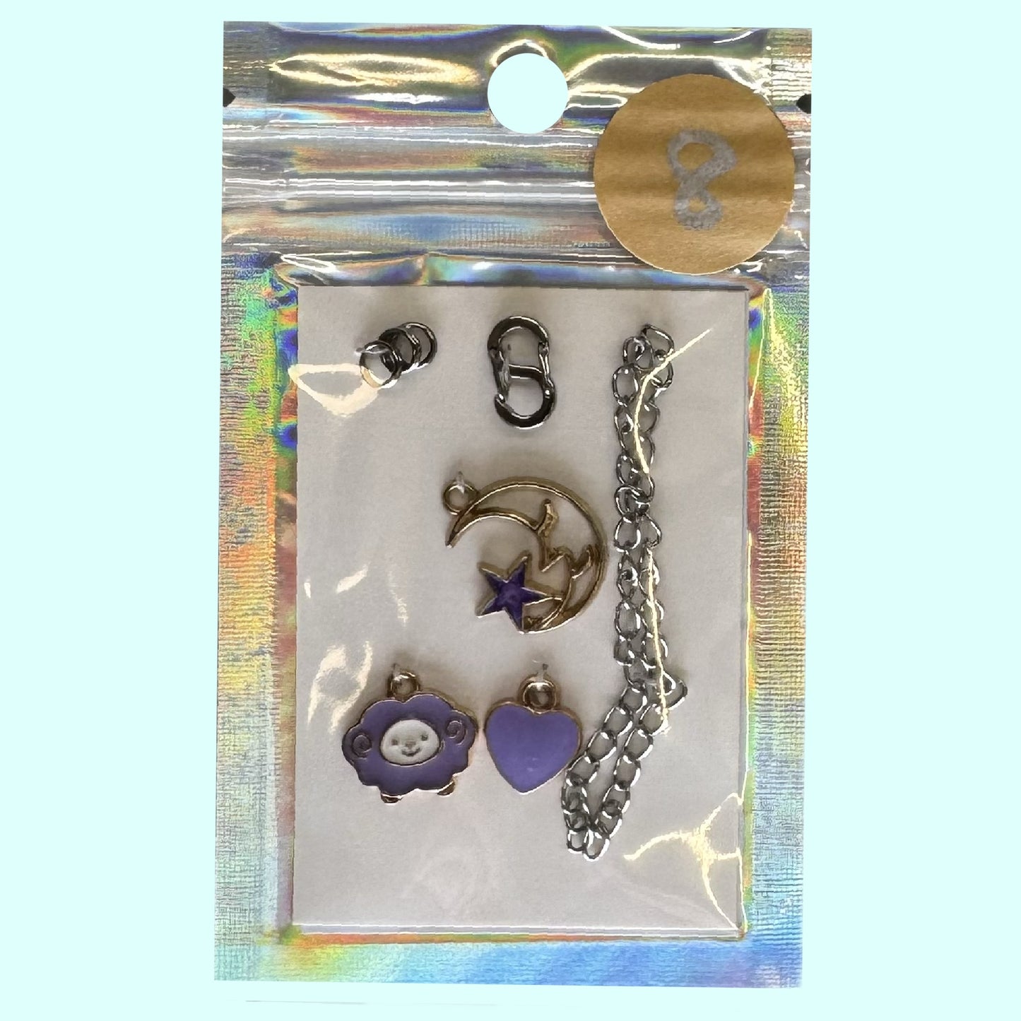 Reißverschluss-Schmuck lila