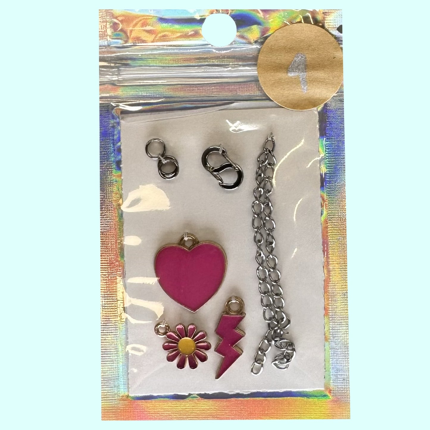 Reißverschluss-Schmuck pink