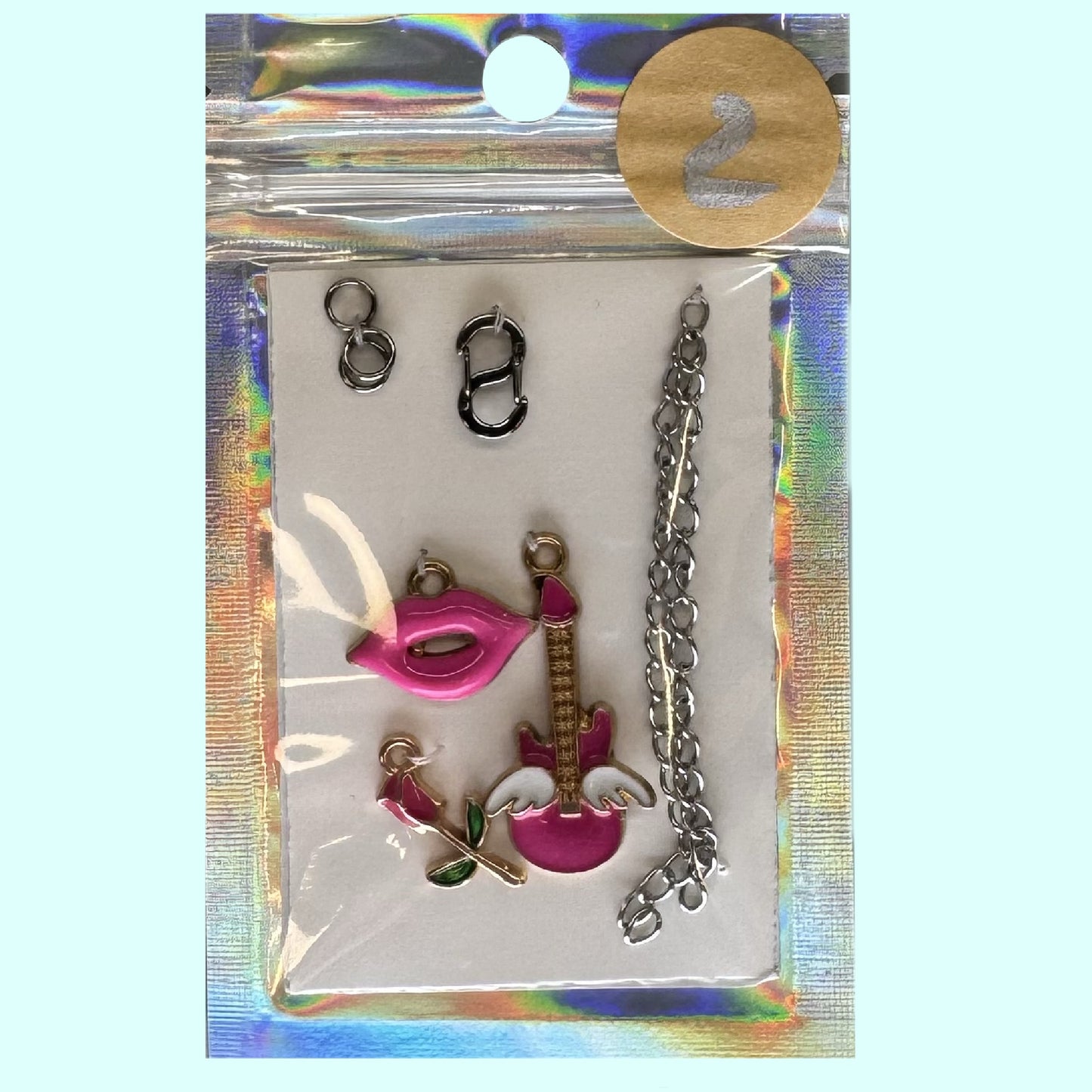 Reißverschluss-Schmuck pink