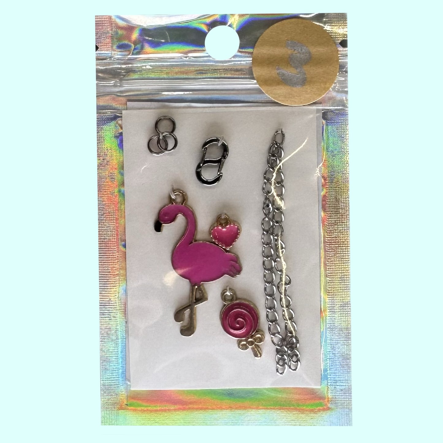 Reißverschluss-Schmuck pink