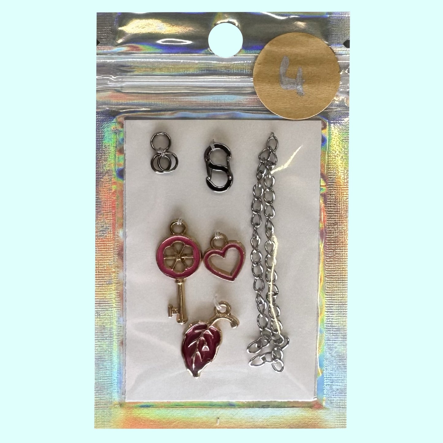 Reißverschluss-Schmuck pink