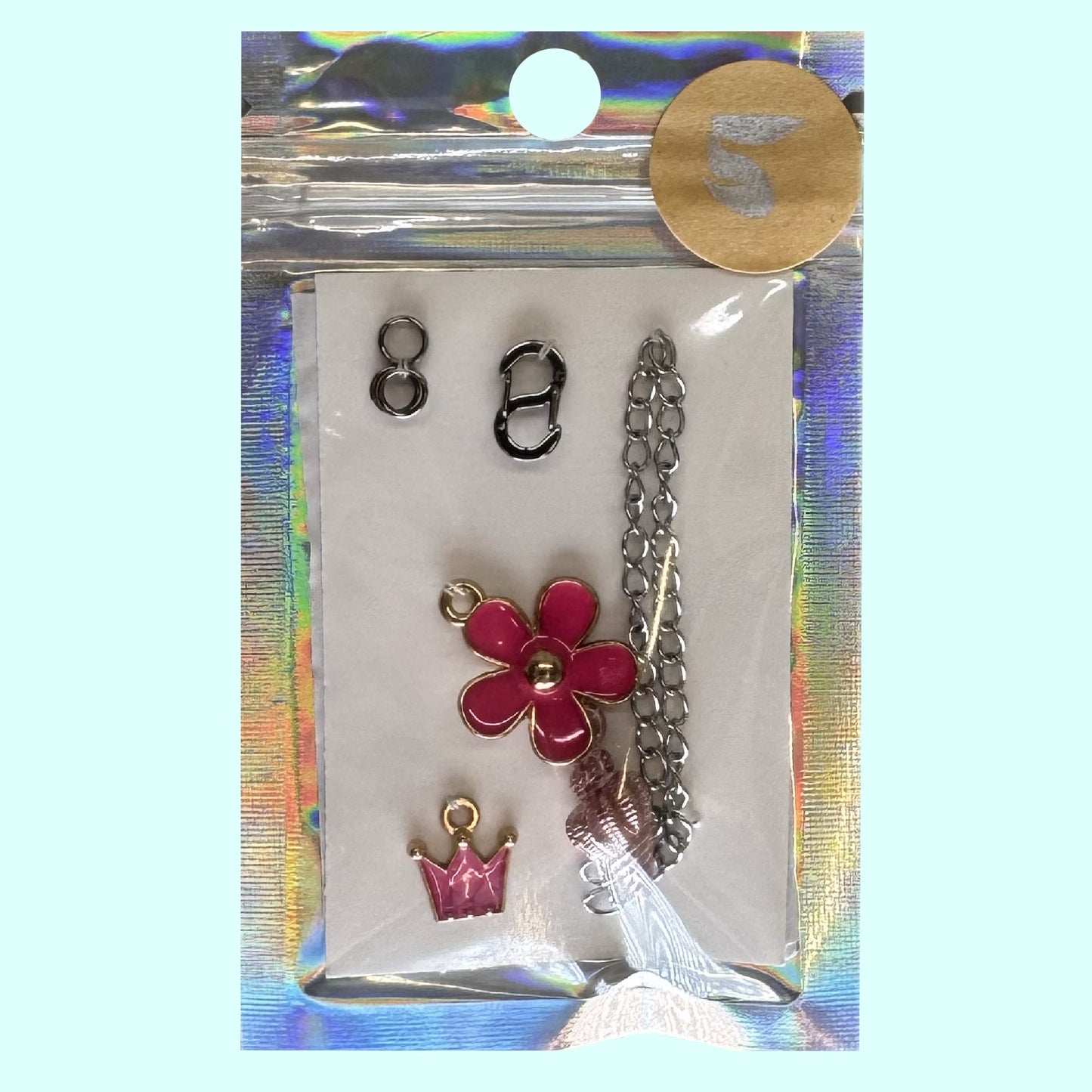 Reißverschluss-Schmuck pink