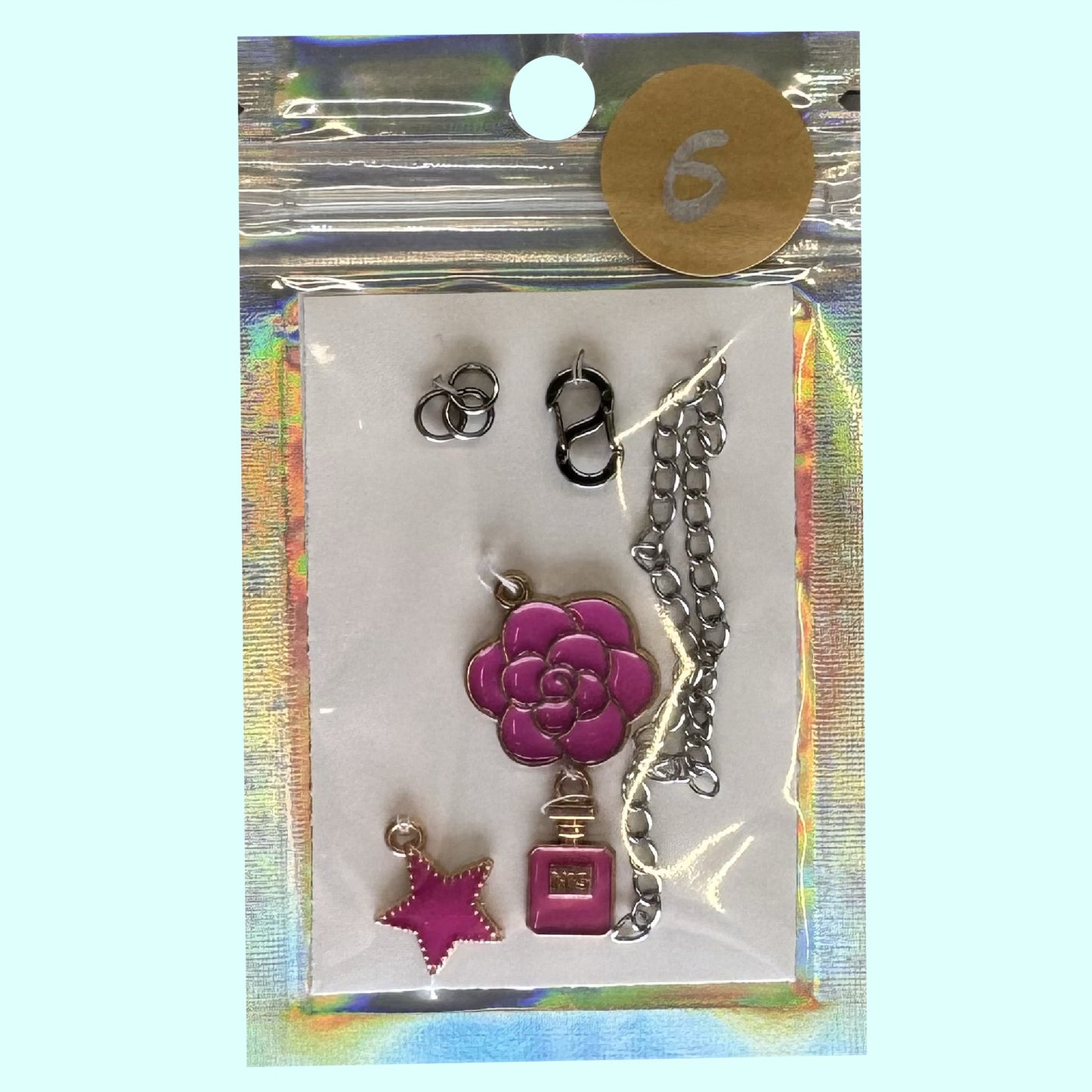 Reißverschluss-Schmuck pink