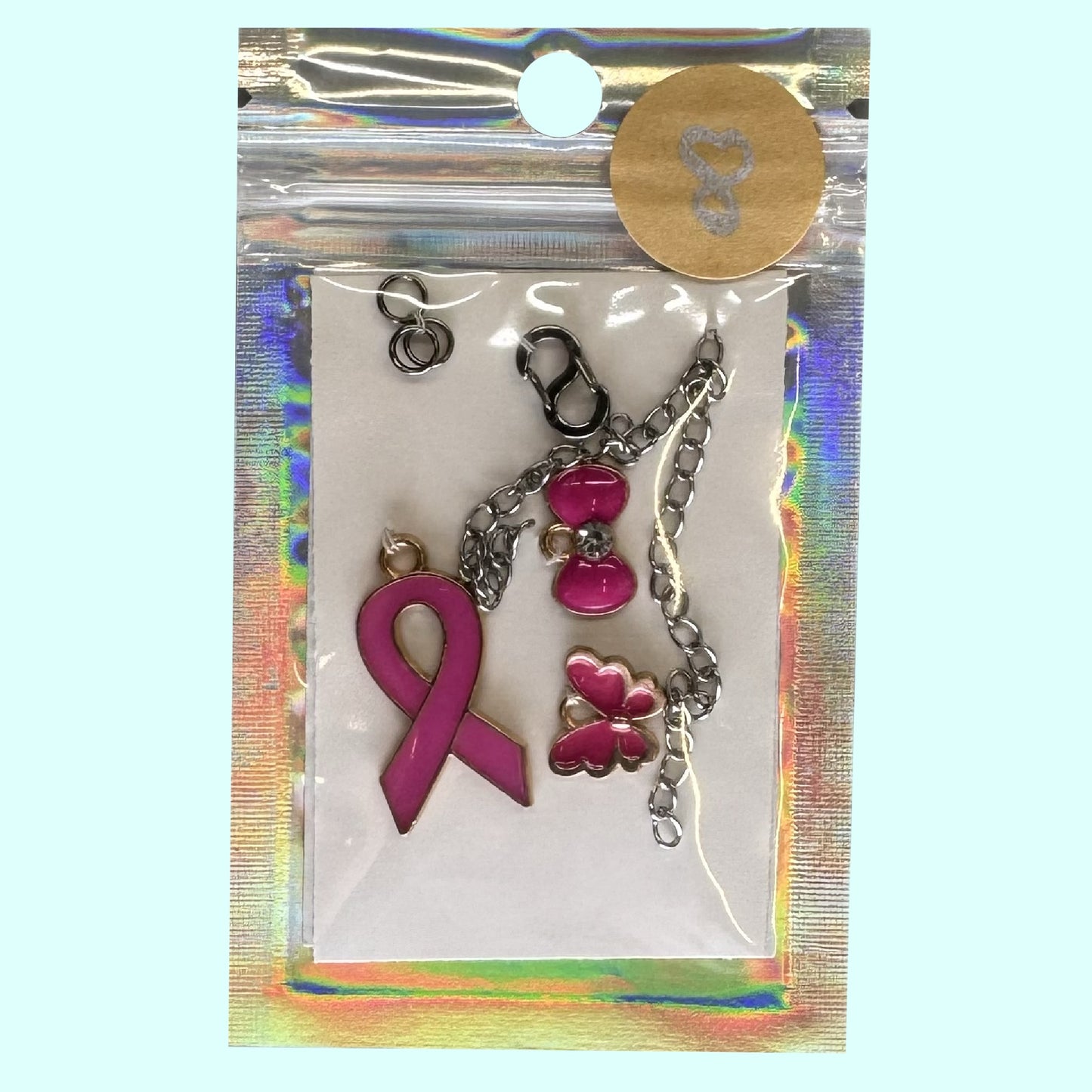 Reißverschluss-Schmuck pink