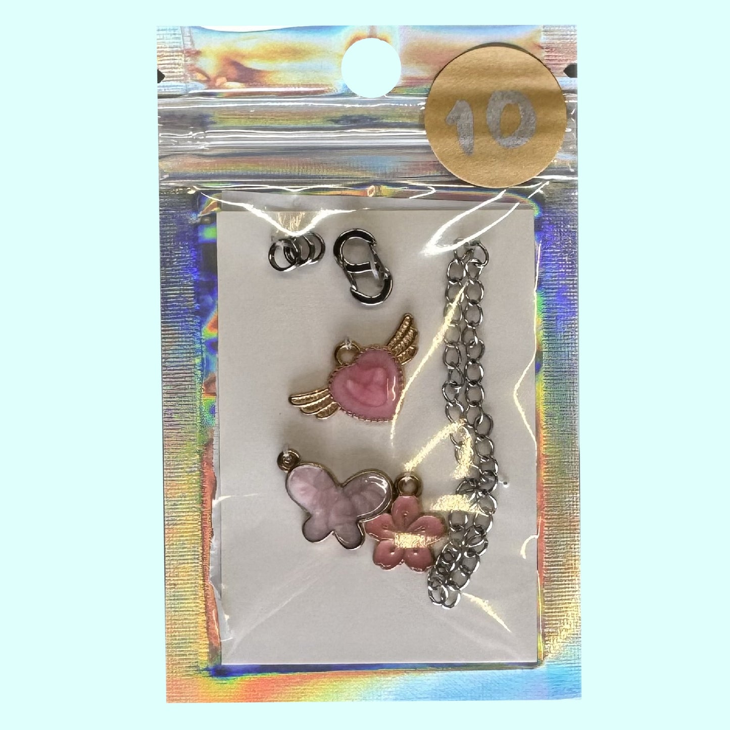 Reißverschluss-Schmuck rosa