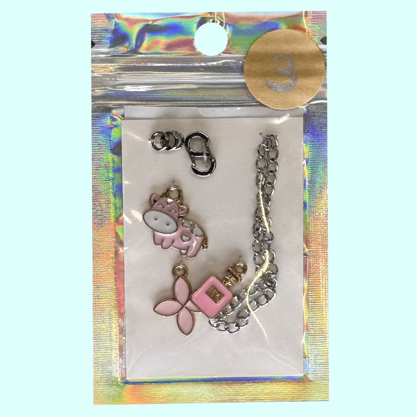 Reißverschluss-Schmuck rosa