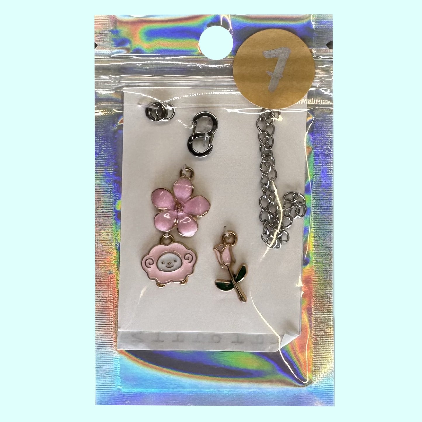 Reißverschluss-Schmuck rosa