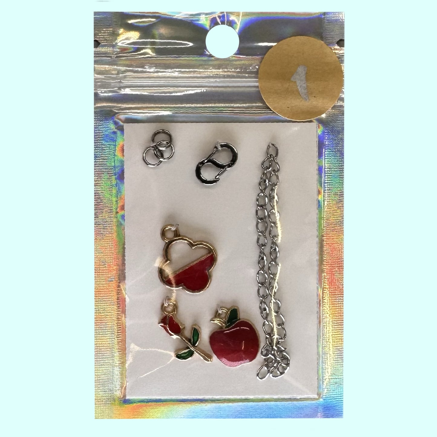 Reißverschluss-Schmuck rot