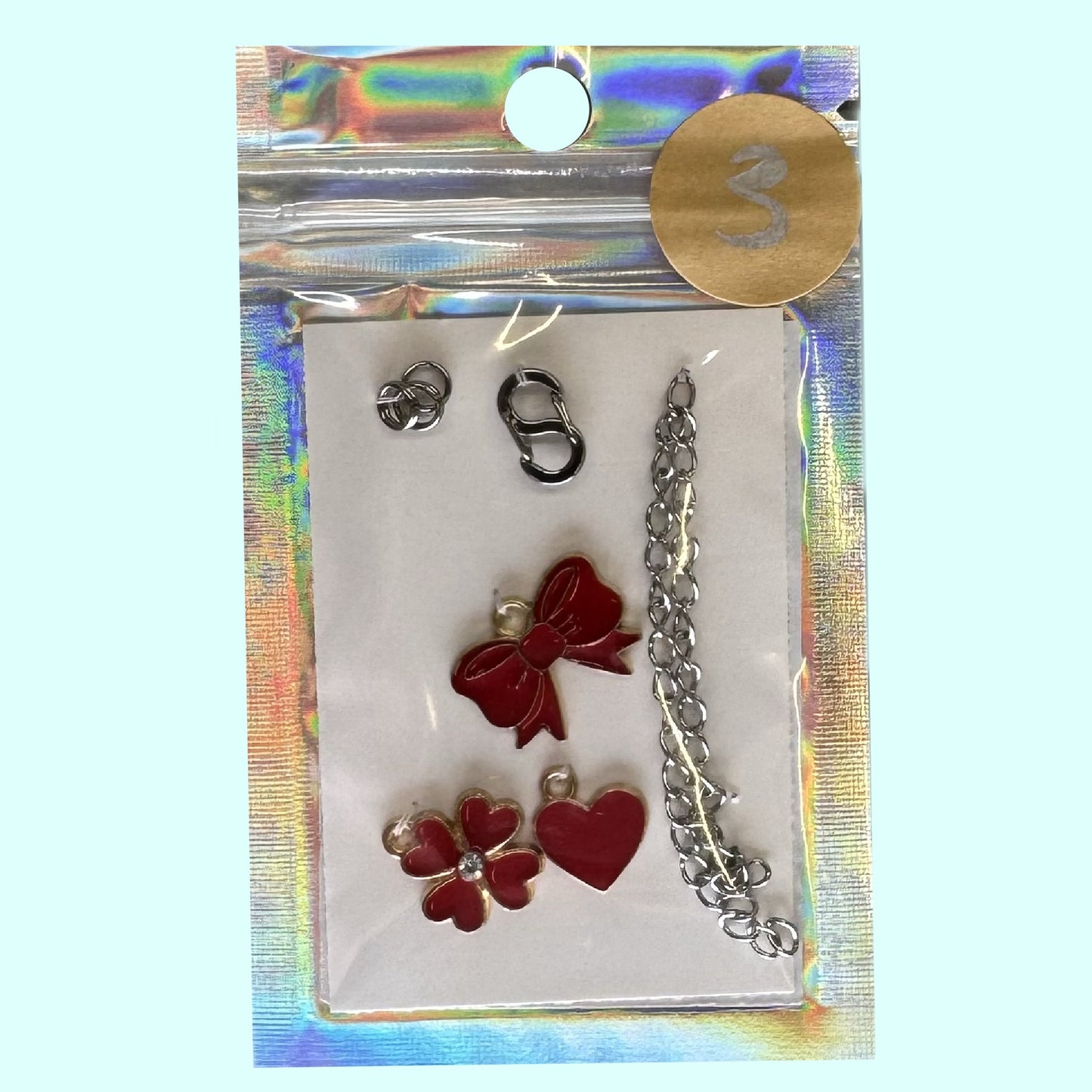 Reißverschluss-Schmuck rot