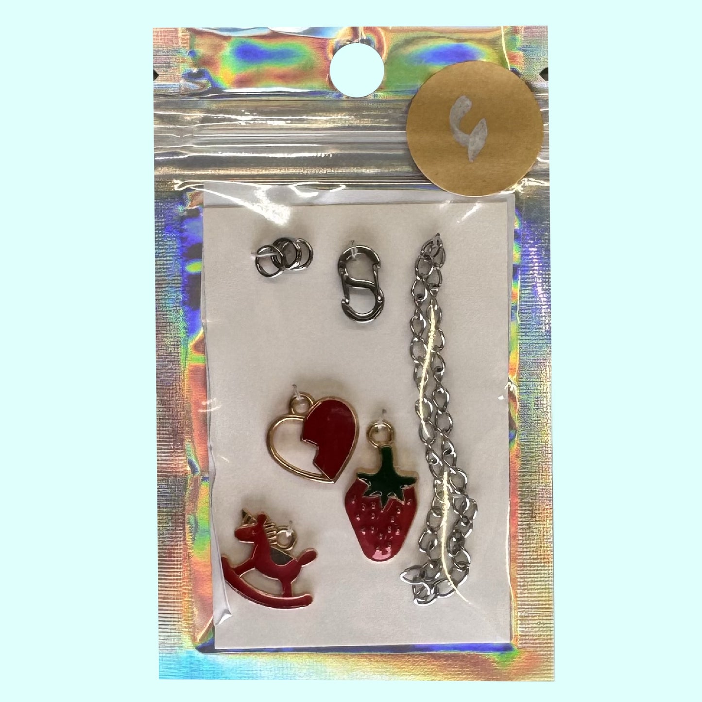 Reißverschluss-Schmuck rot