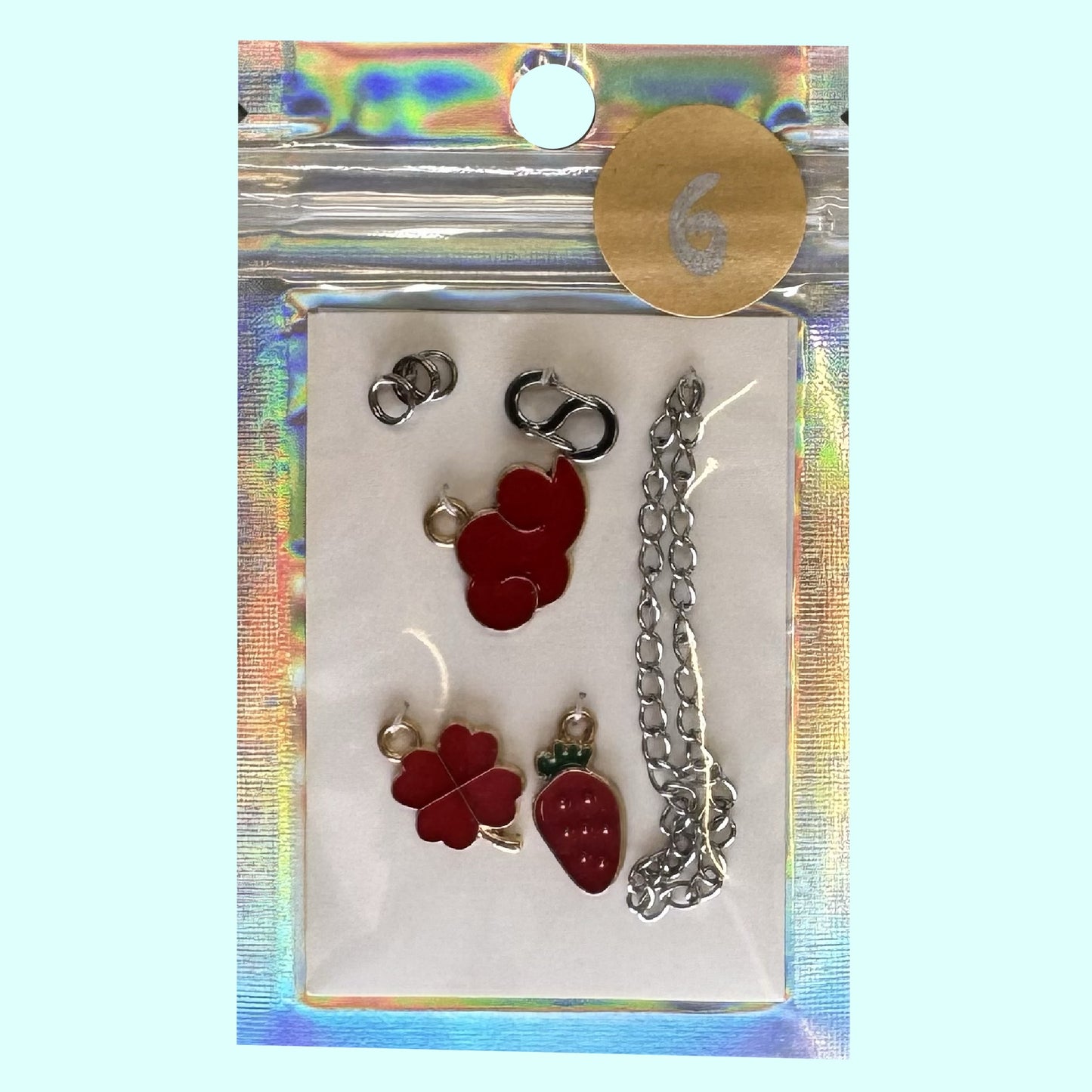 Reißverschluss-Schmuck rot