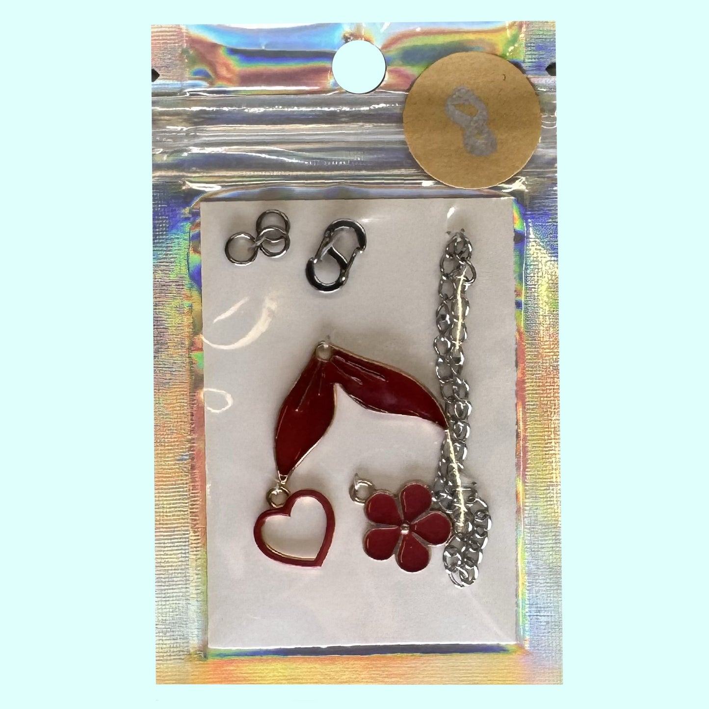 Reißverschluss-Schmuck rot