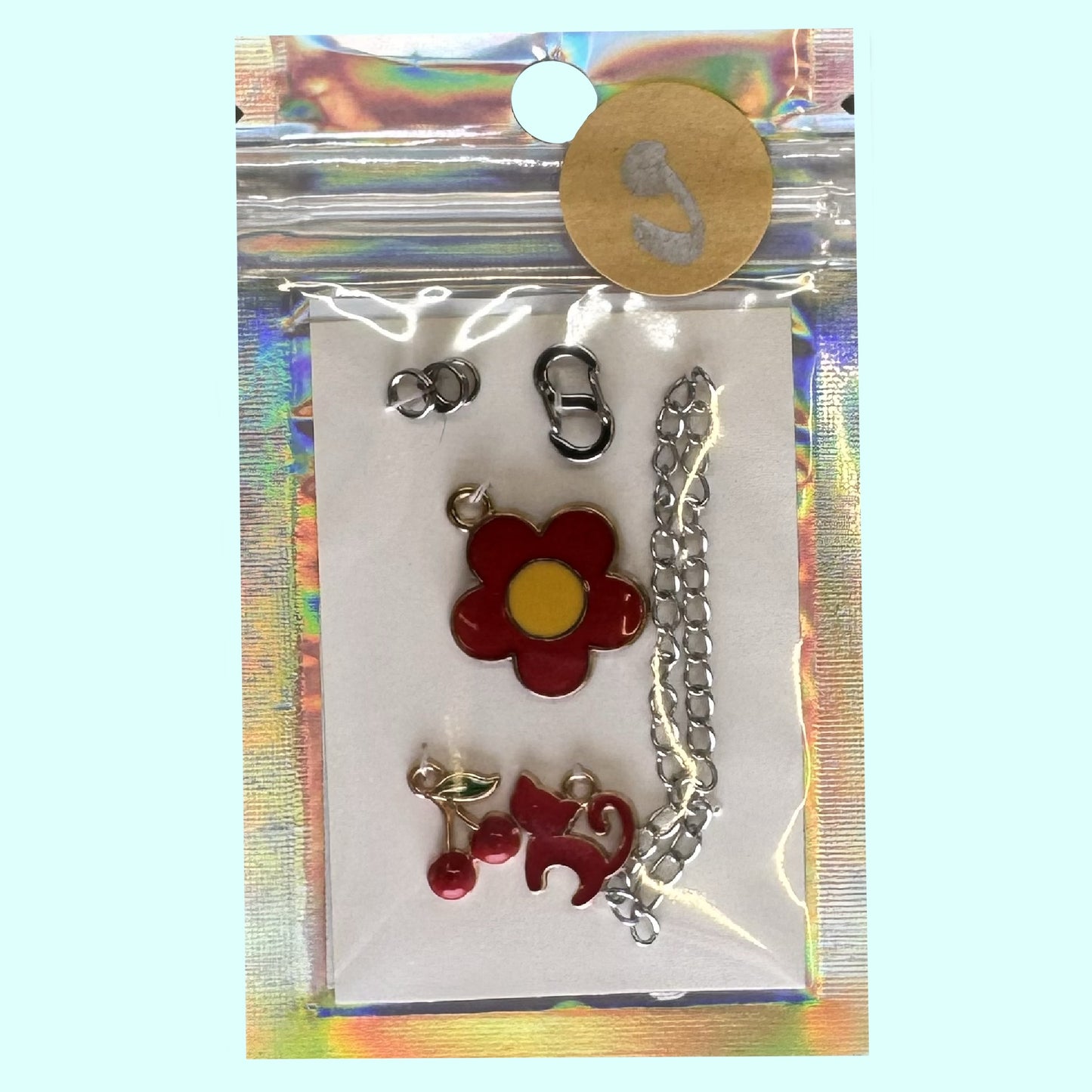 Reißverschluss-Schmuck rot