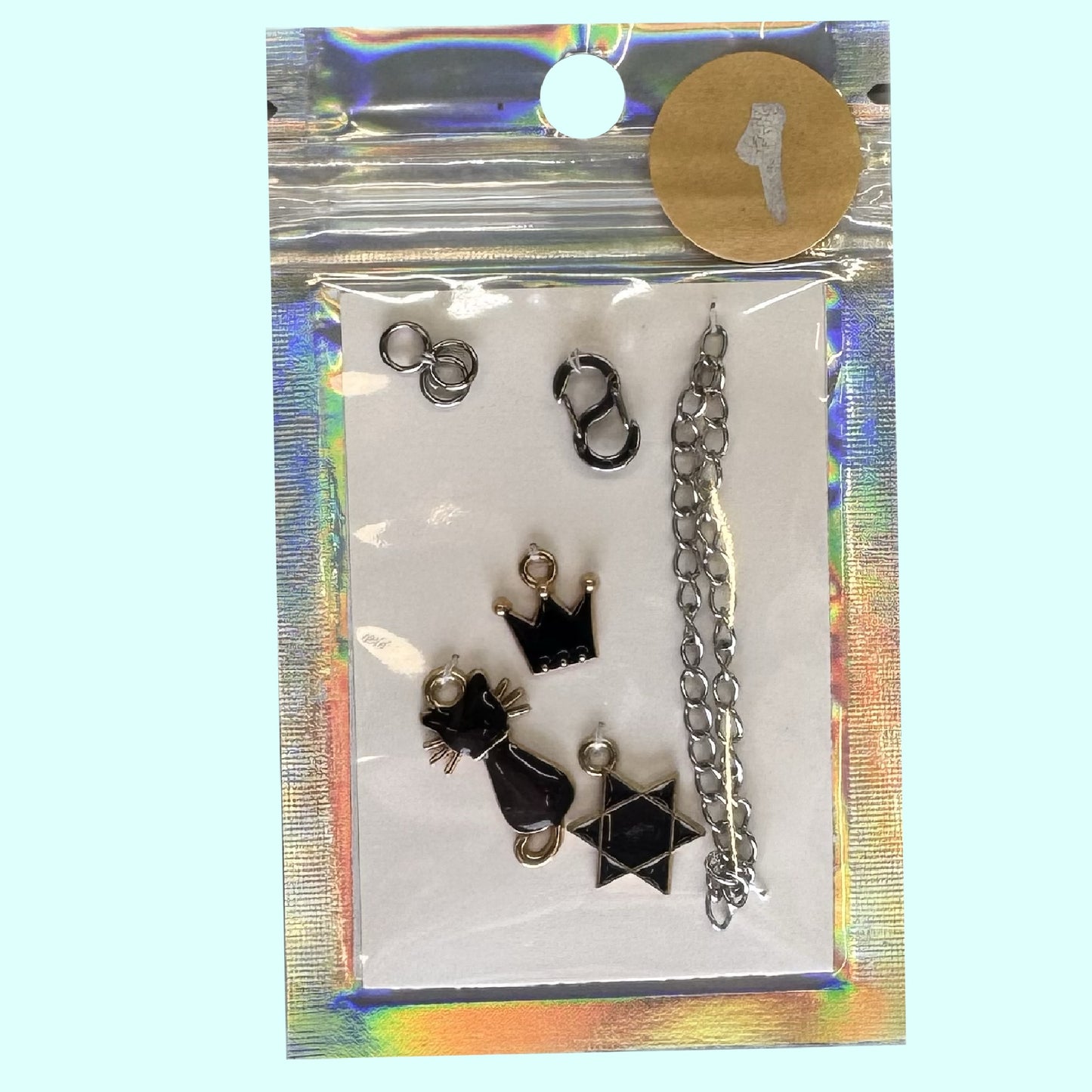 Reißverschluss-Schmuck schwarz