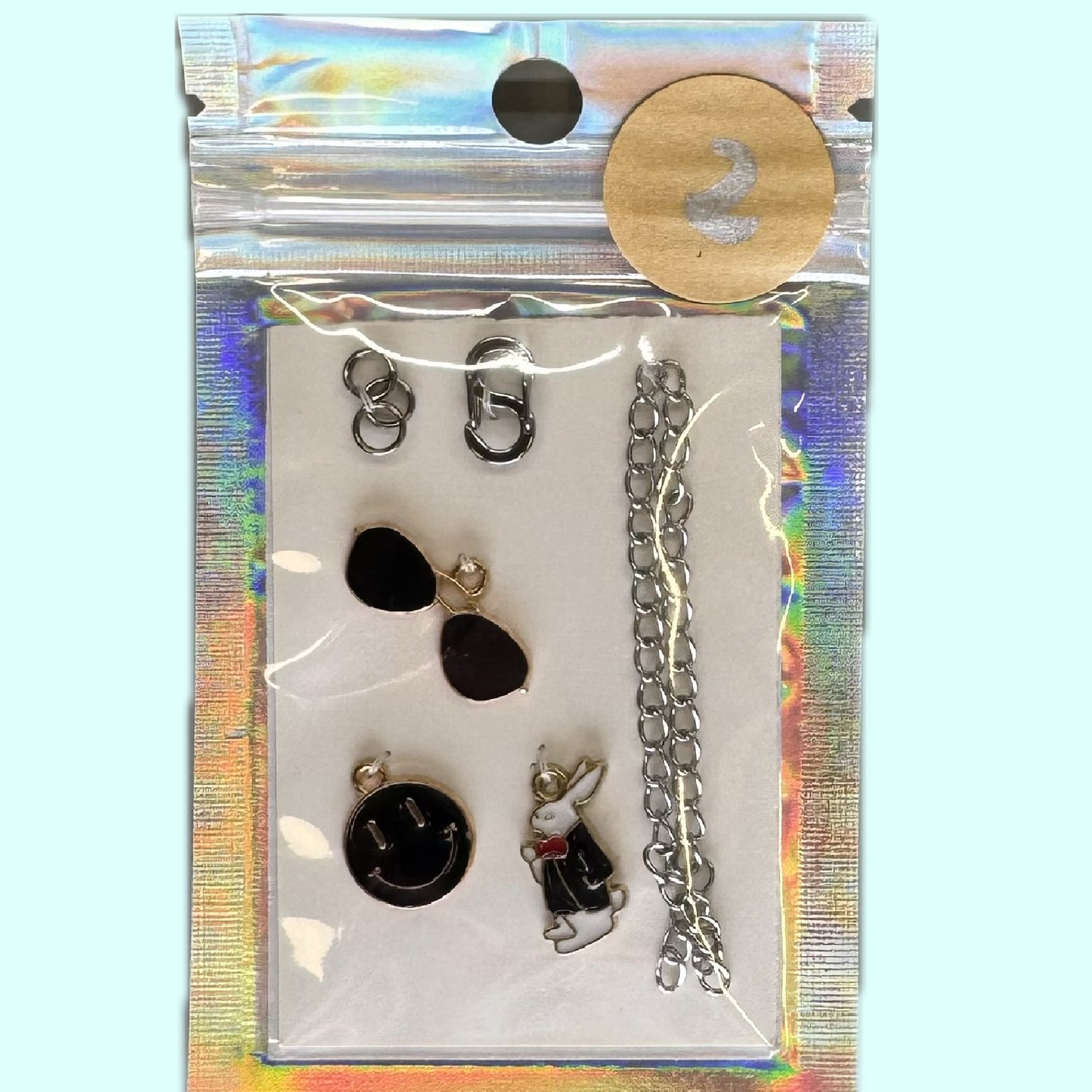 Reißverschluss-Schmuck schwarz