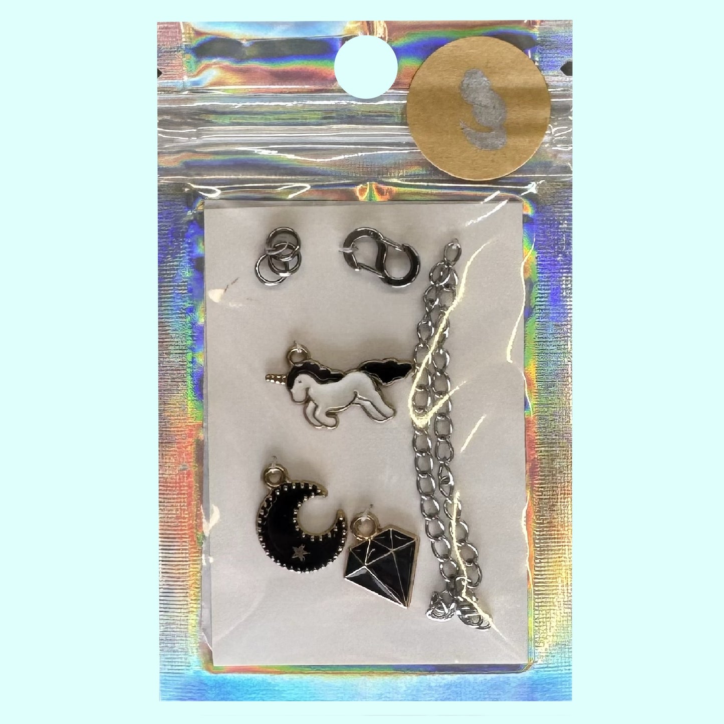 Reißverschluss-Schmuck schwarz