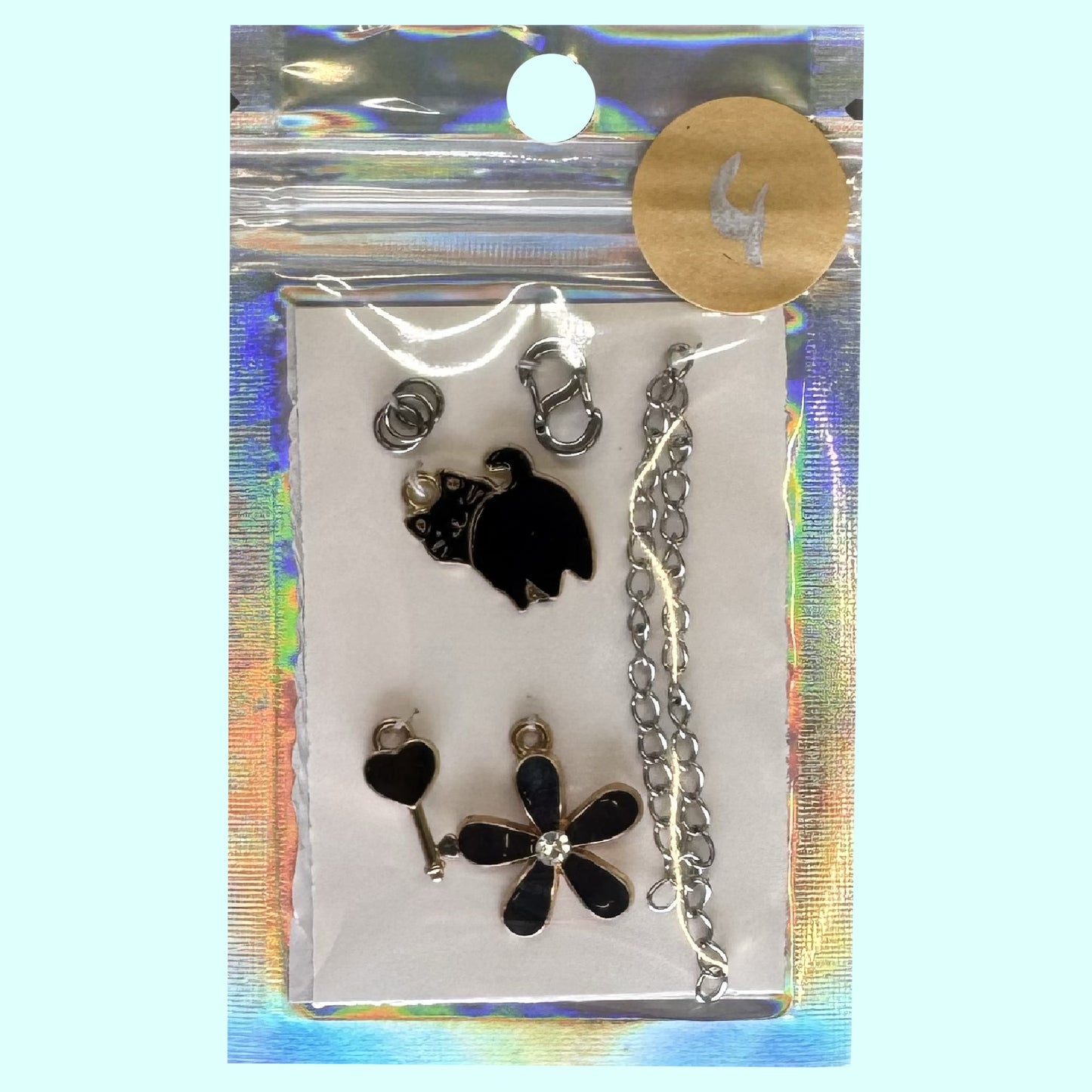 Reißverschluss-Schmuck schwarz