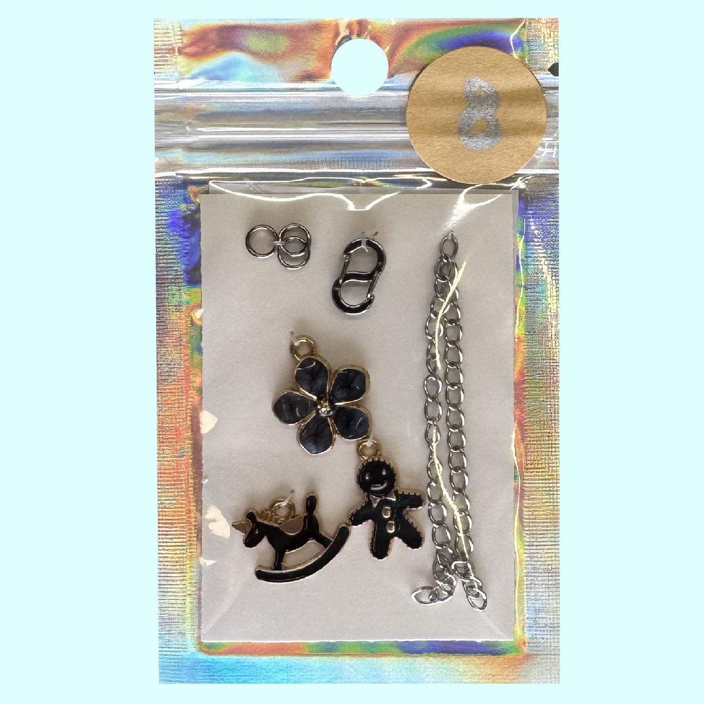 Reißverschluss-Schmuck schwarz