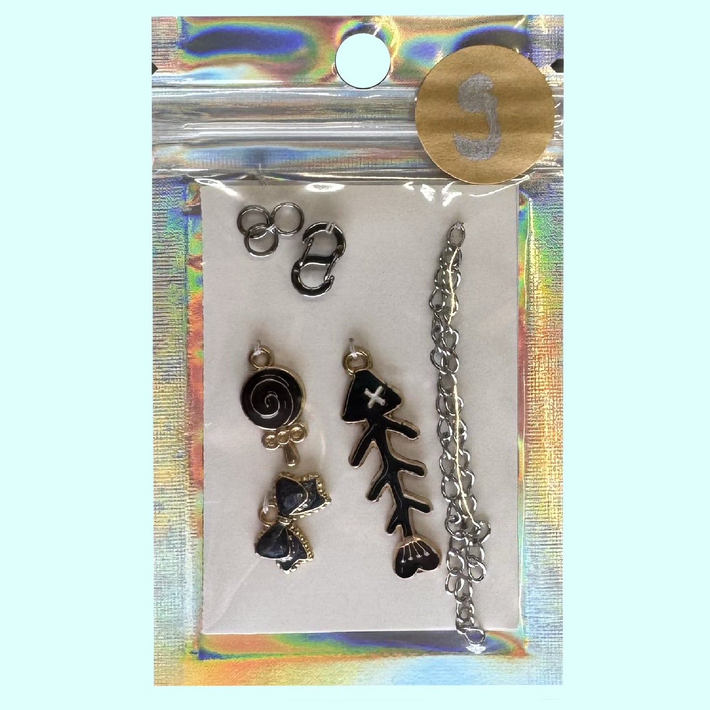 Reißverschluss-Schmuck schwarz