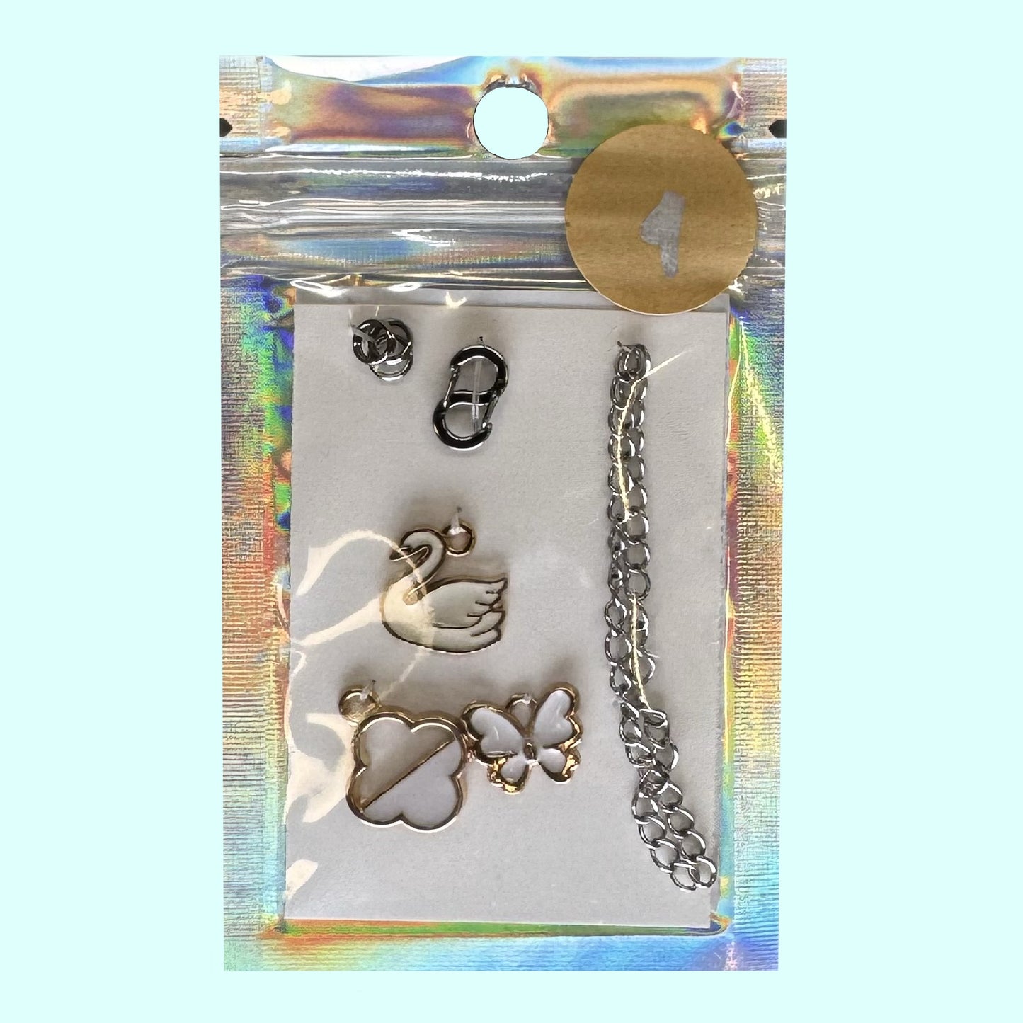 Reißverschluss-Schmuck weiß