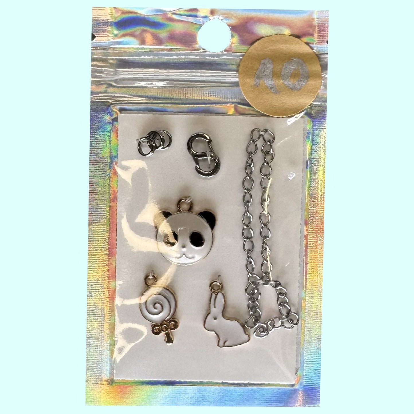 Reißverschluss-Schmuck weiß