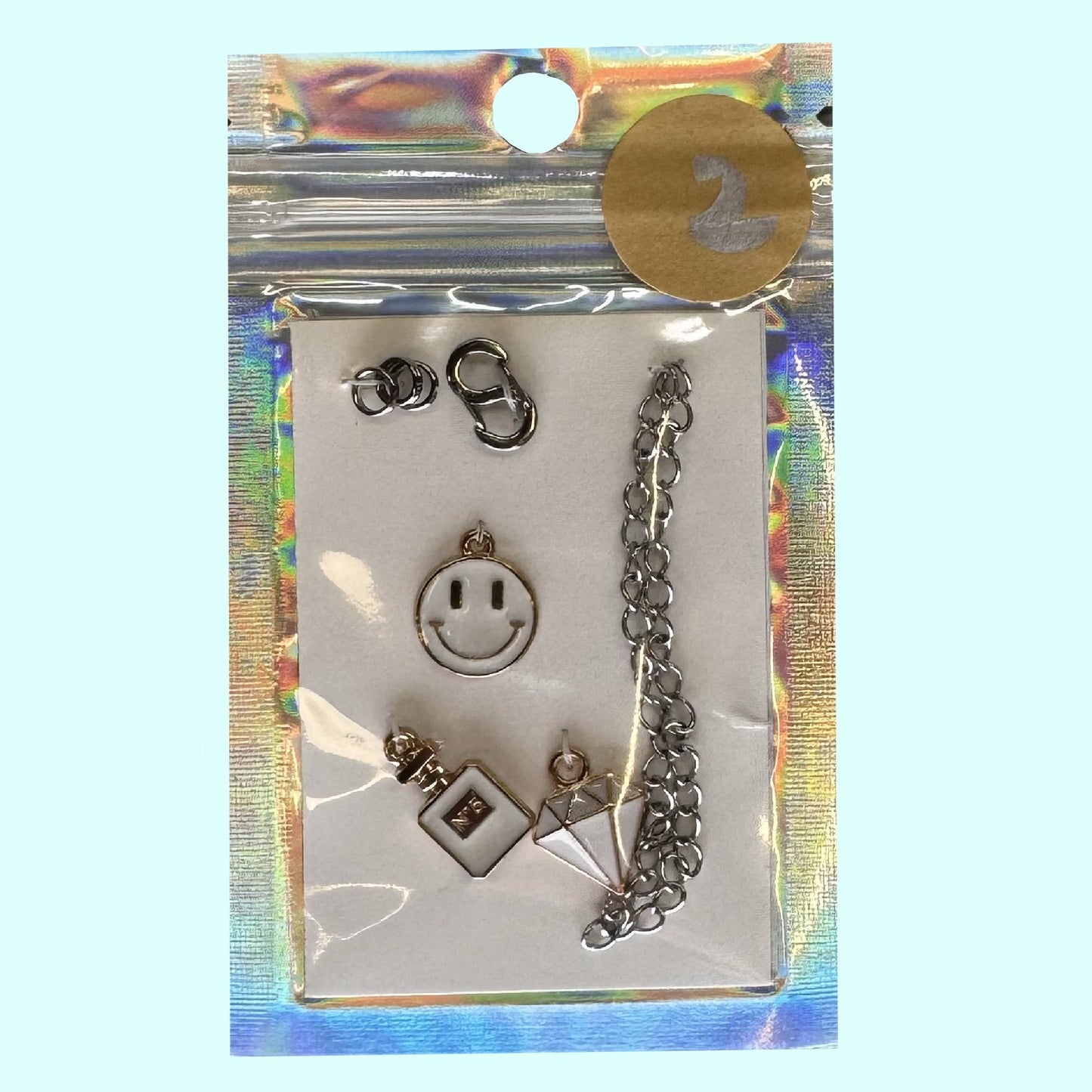 Reißverschluss-Schmuck weiß