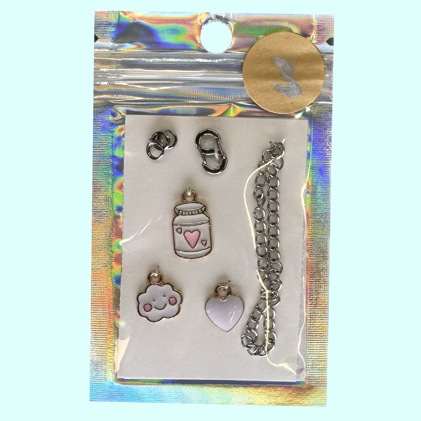 Reißverschluss-Schmuck weiß