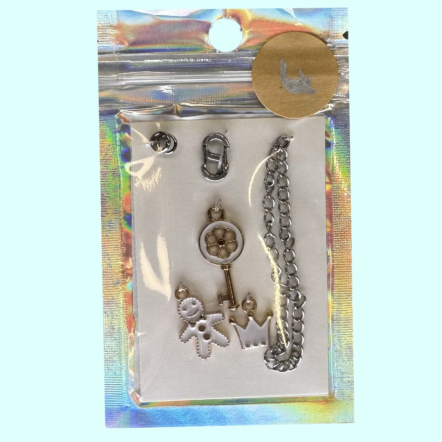 Reißverschluss-Schmuck weiß