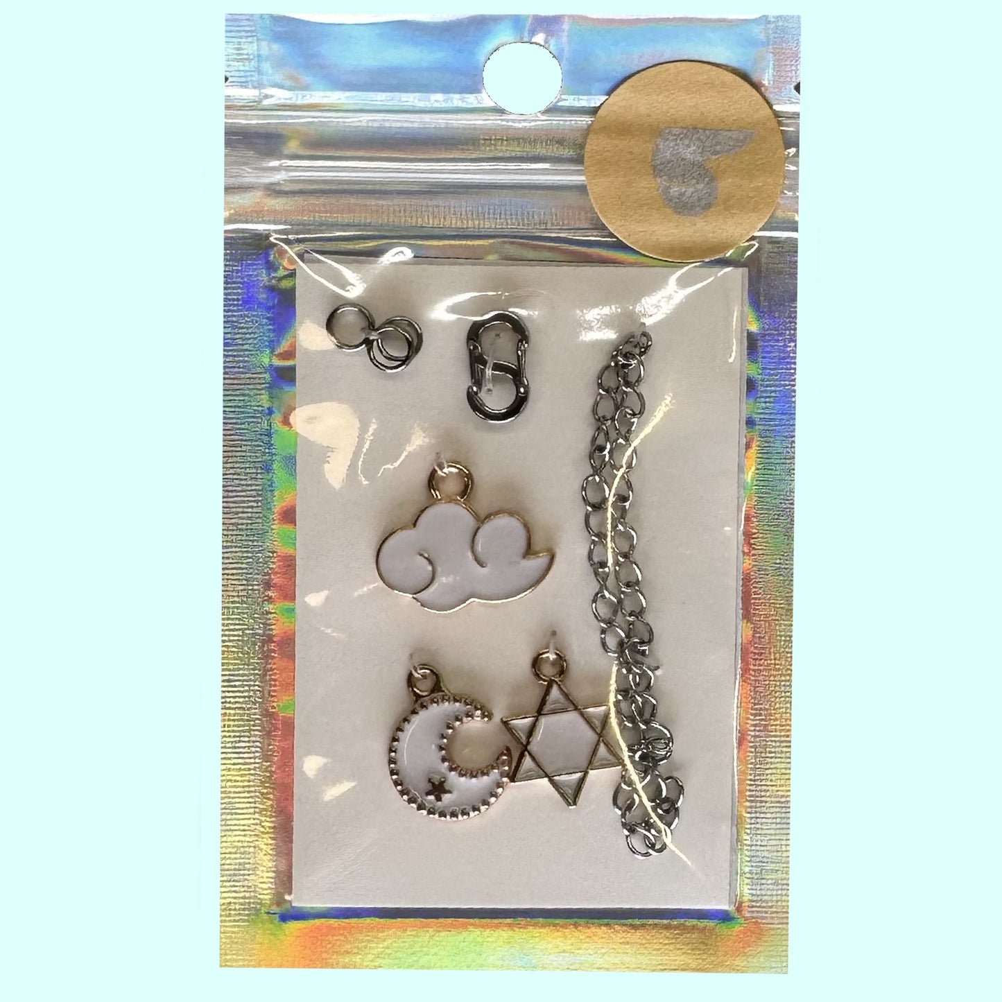 Reißverschluss-Schmuck weiß