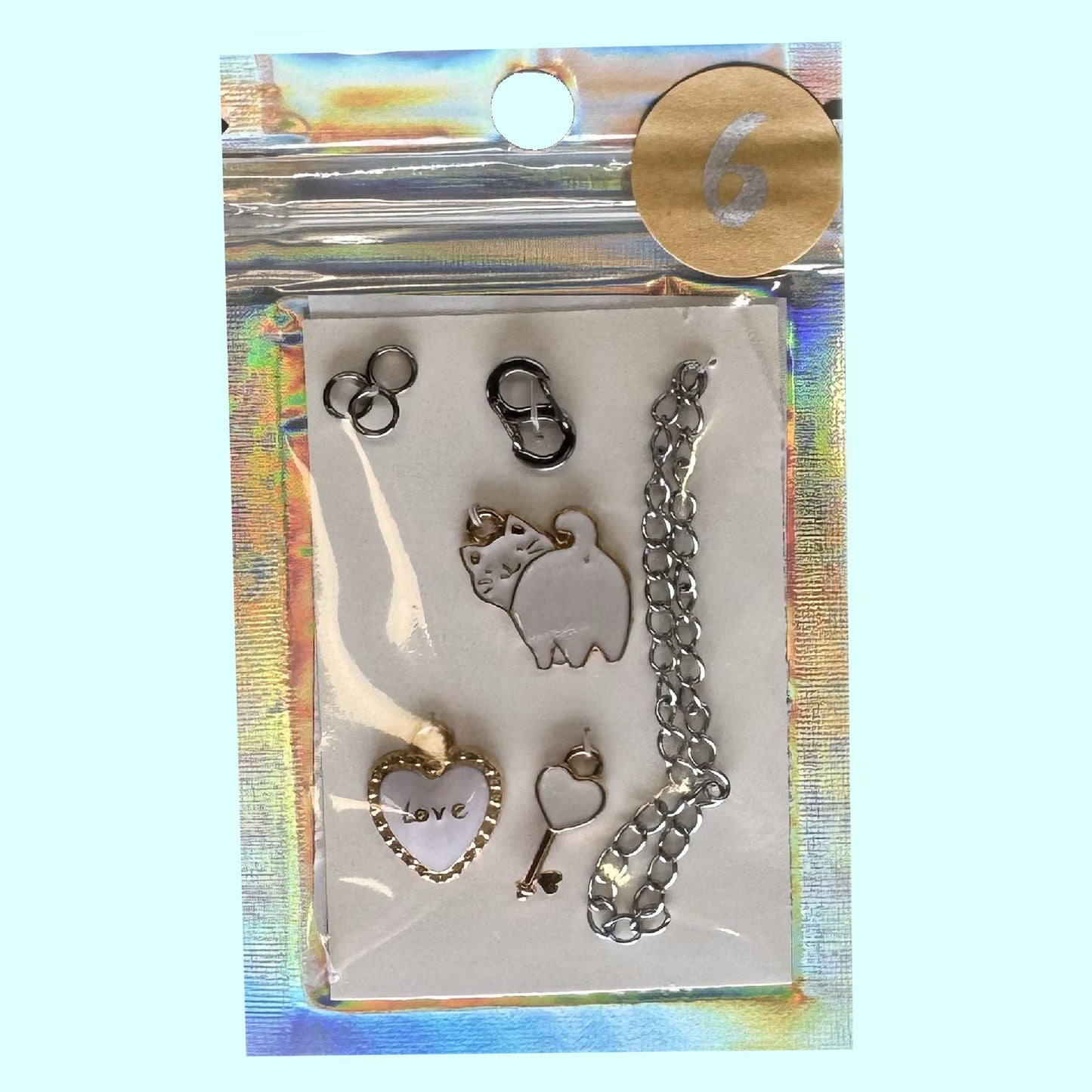 Reißverschluss-Schmuck weiß