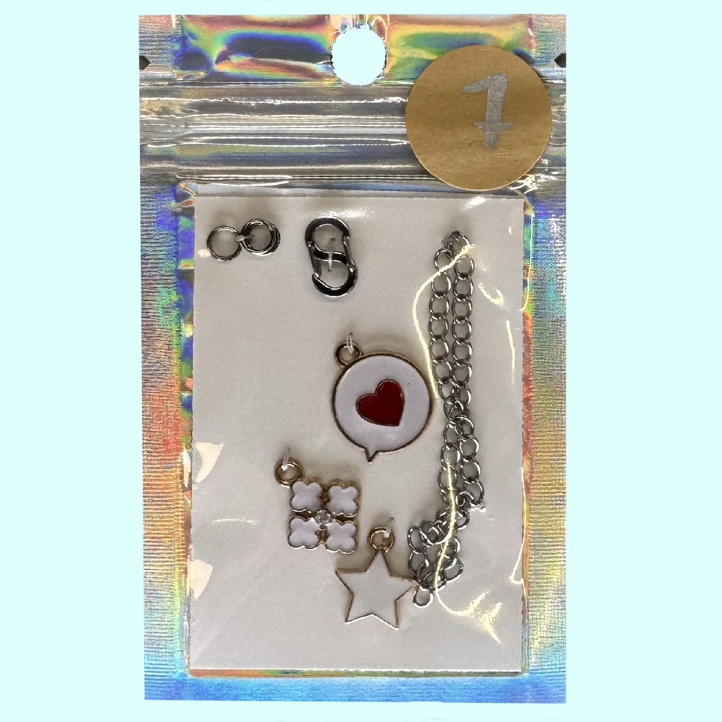 Reißverschluss-Schmuck weiß