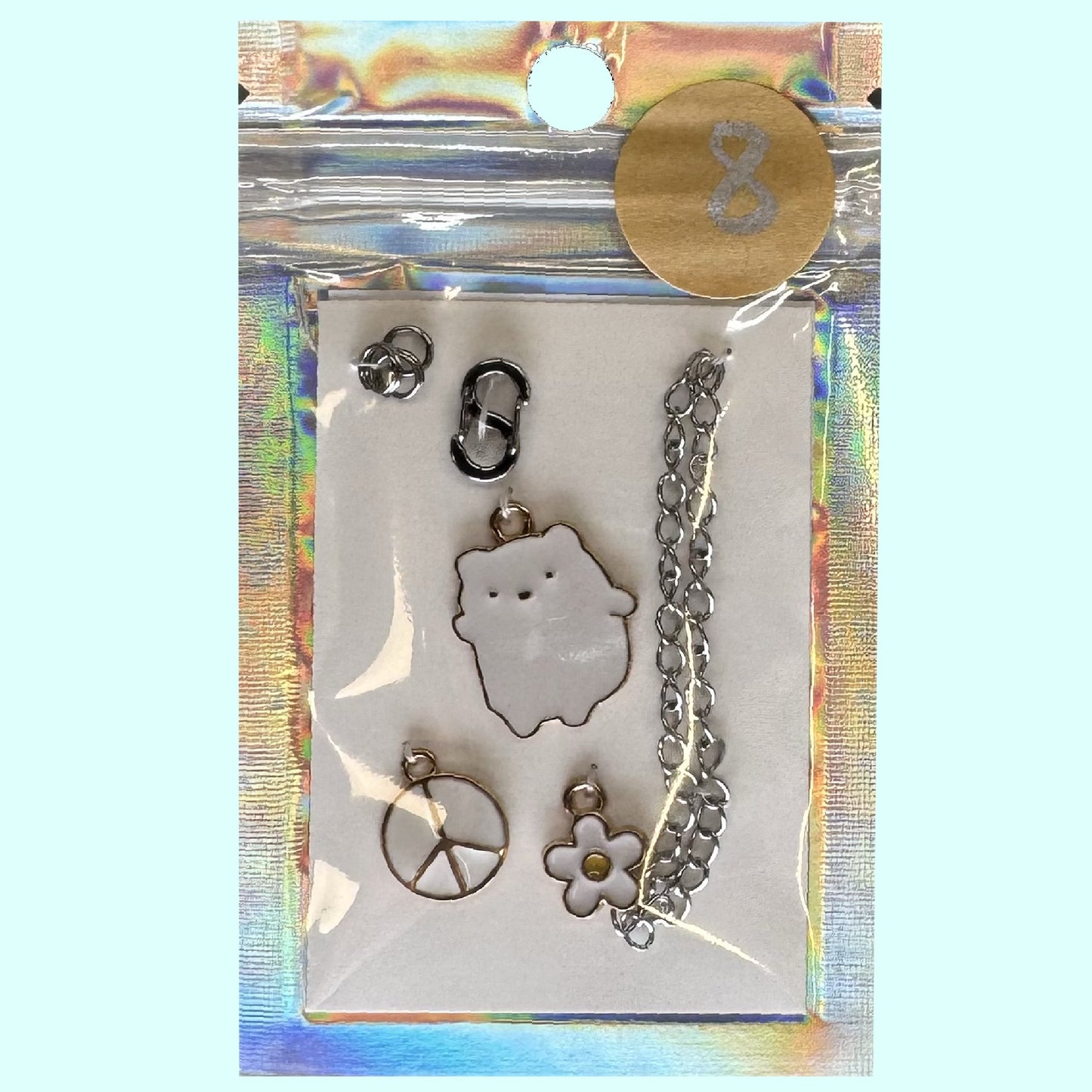 Reißverschluss-Schmuck weiß