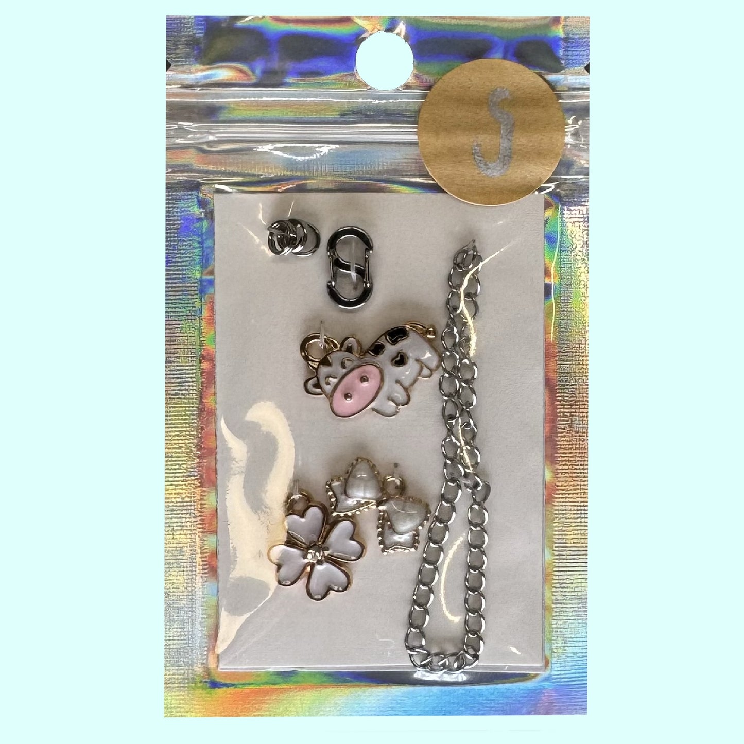 Reißverschluss-Schmuck weiß